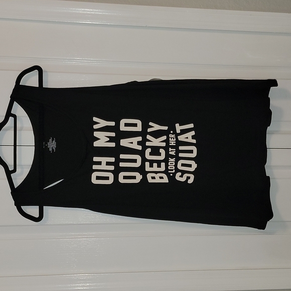 Torrid Size 1 - Active Tank - Oh My Quad Becky Look At Her Squat - Black - Picture 1 of 3